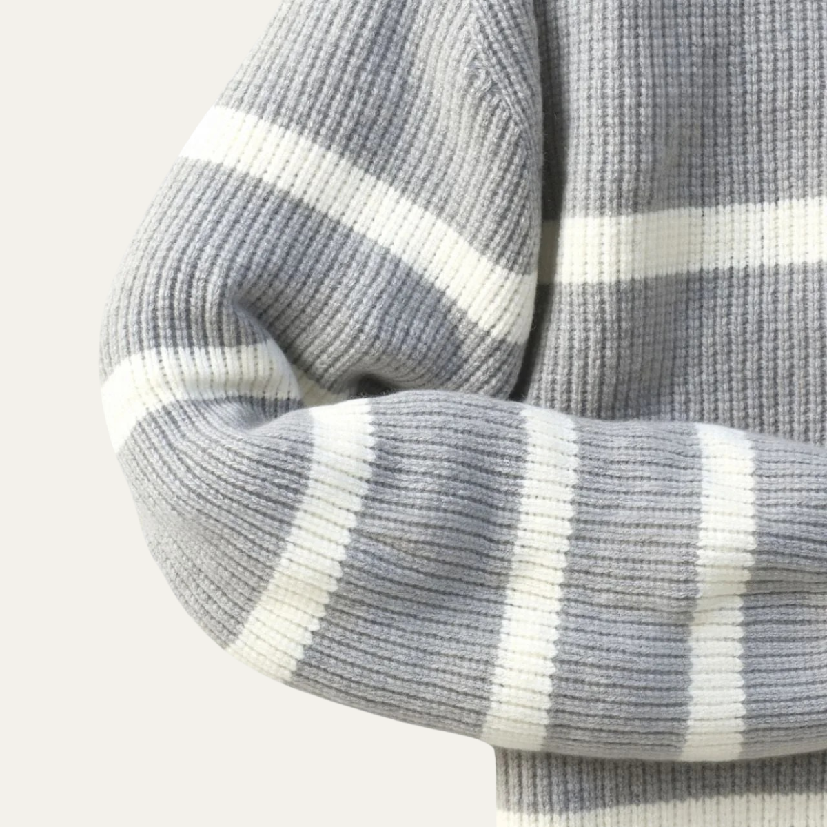 The Woodstock Men's Half Zip Striped Knit Jumper