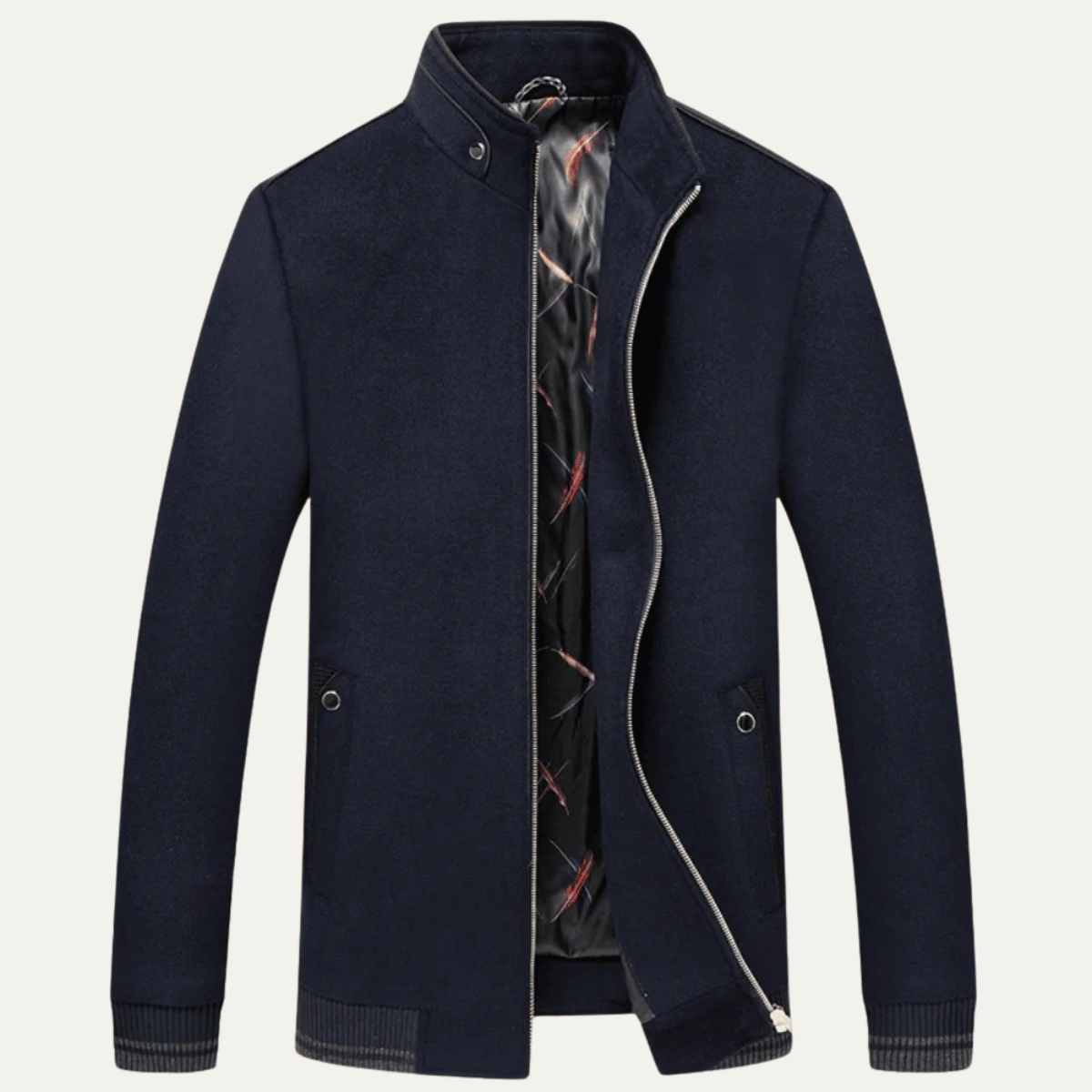 The Mayfair Elegant Wool Zip Jacket for Men