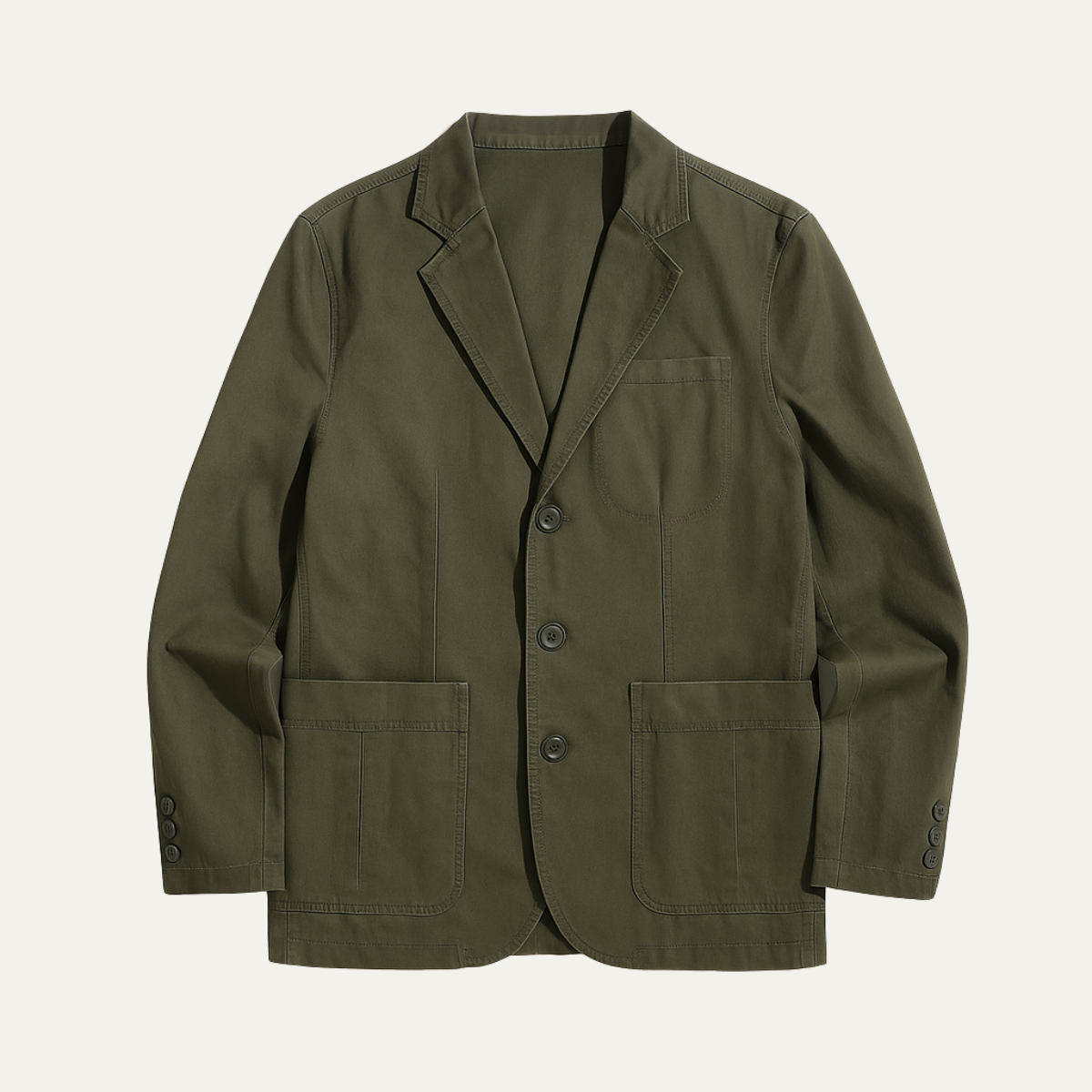 The Costa Smeralda Men's Army Green Light Weight Cotton Blazer Jacket