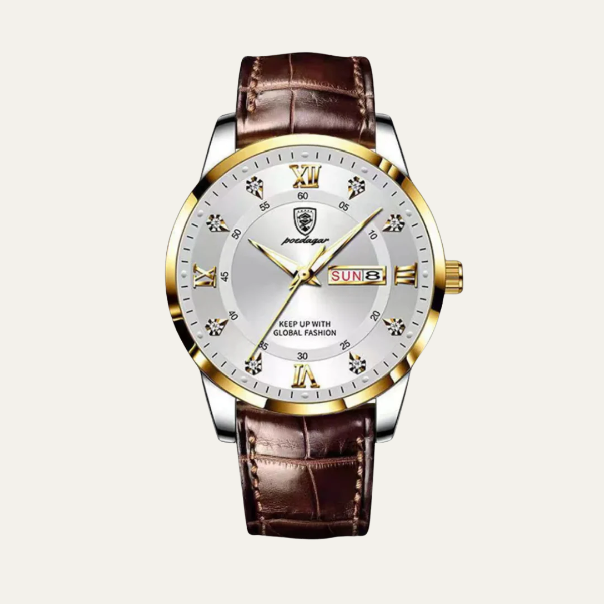 The Paris by Night Luxury Classic Men’s Watch – Premium Leather Strap