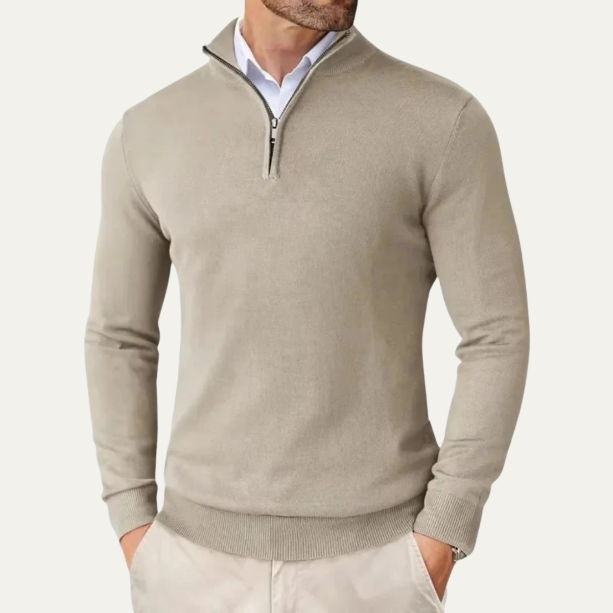 The Ballymoney Men's Half Zip Knit Casual Jumper