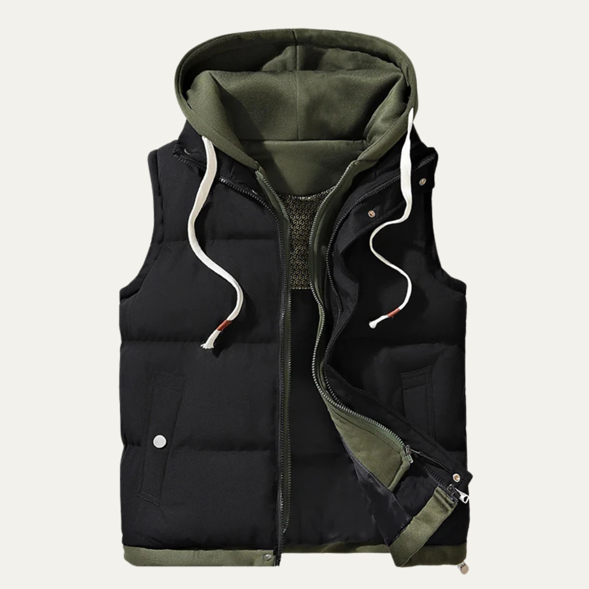 The Courmayeur Men's Hooded Sleeveless Warm Winter Puffer Gilet