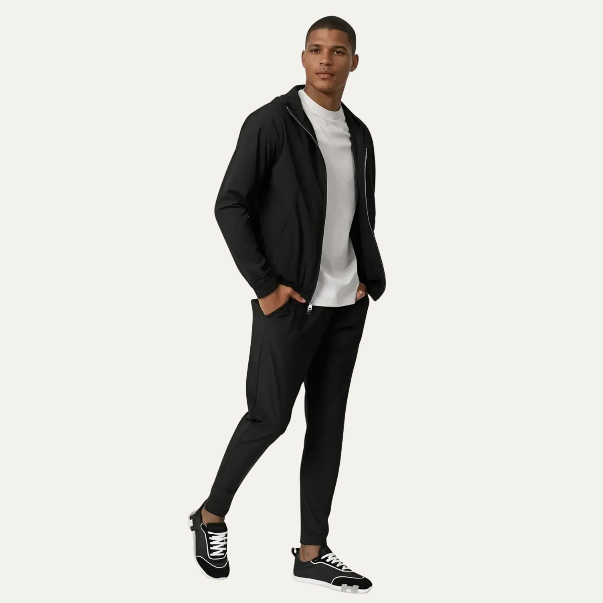 The Phantom Black Luxury Men’s Modern Co Ord Lounge Wear Set