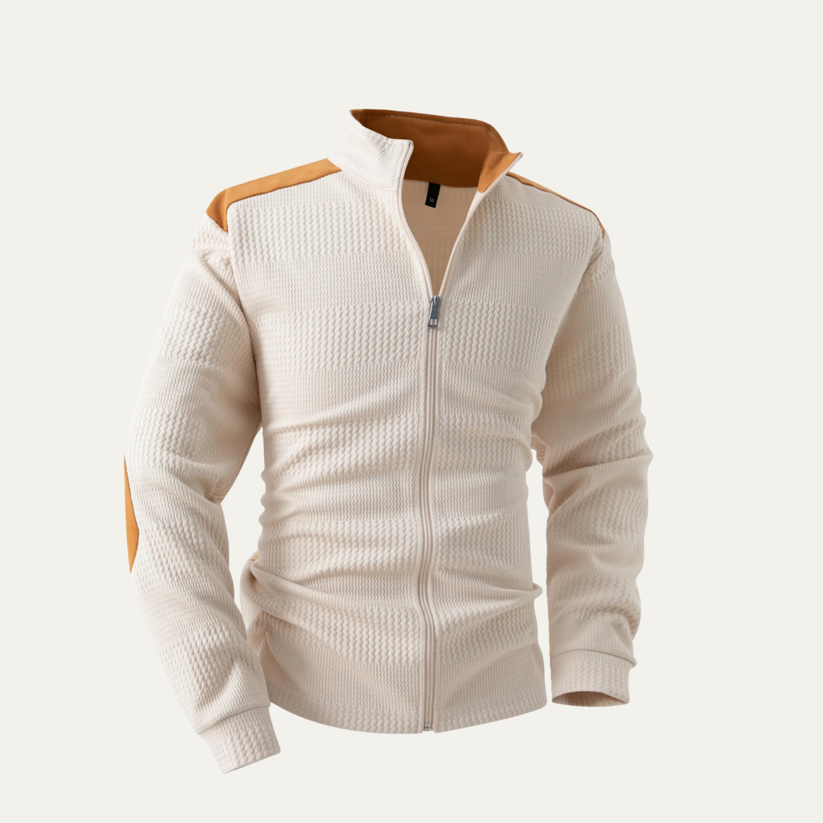 The Locorotondo Men’s Lightweight Zip Up Stand Collar Knit Jacket