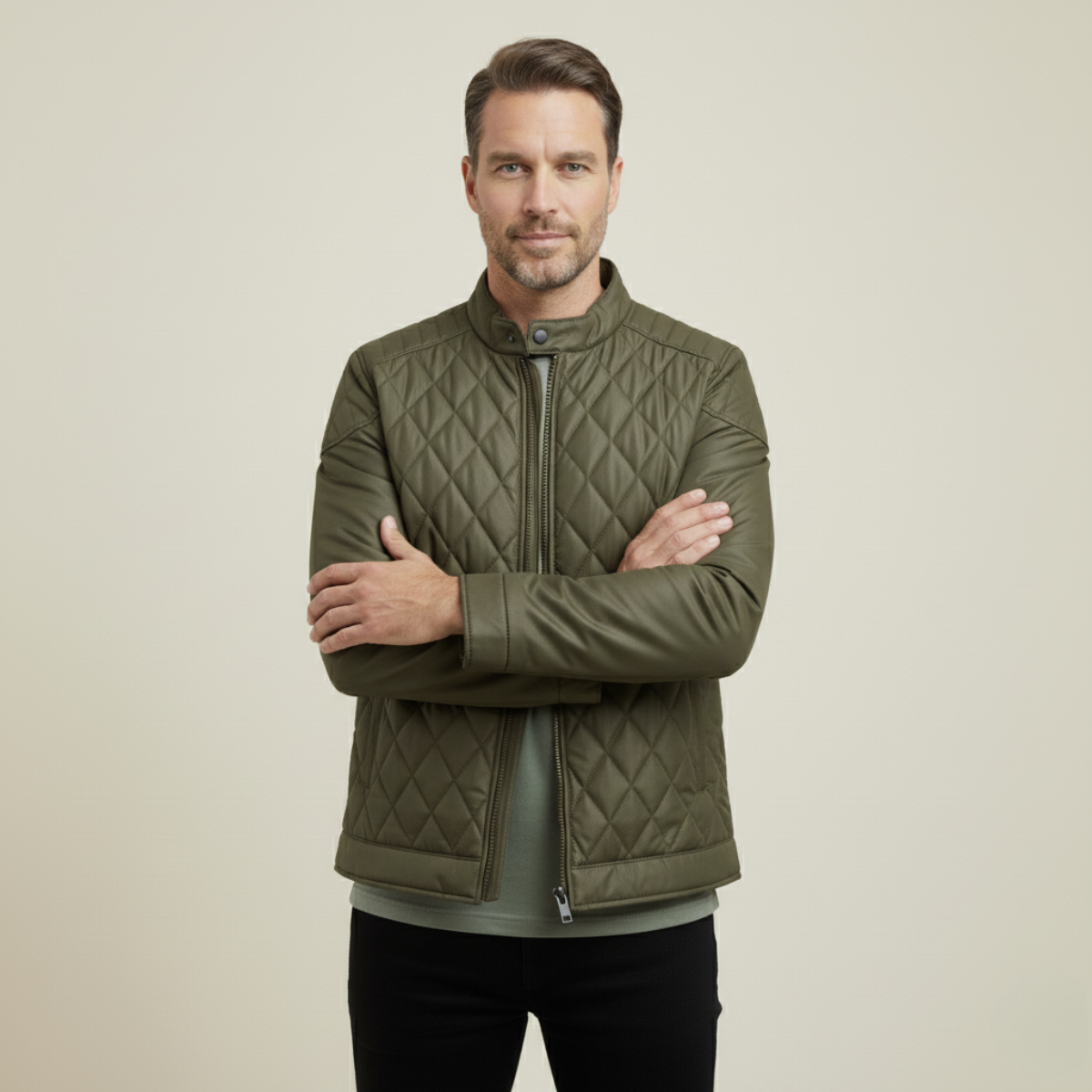 The Sheffield Men’s Winter Lightweight Padded Quilted Jacket