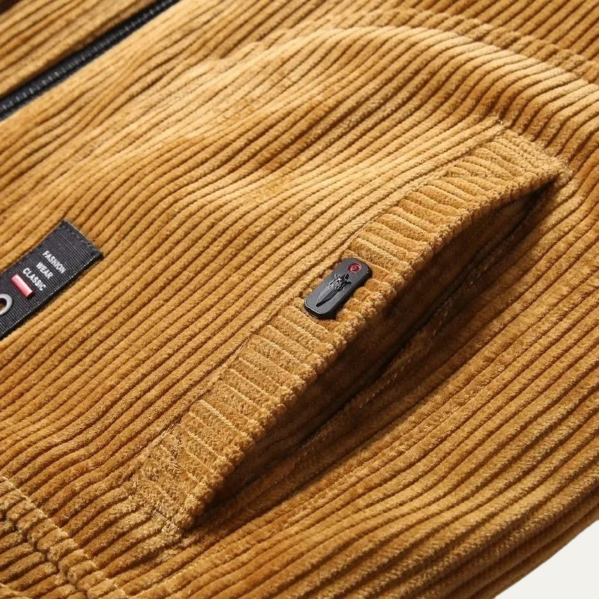 The Denbigh Men's Winter Warm Fur Lined Corduroy Jacket