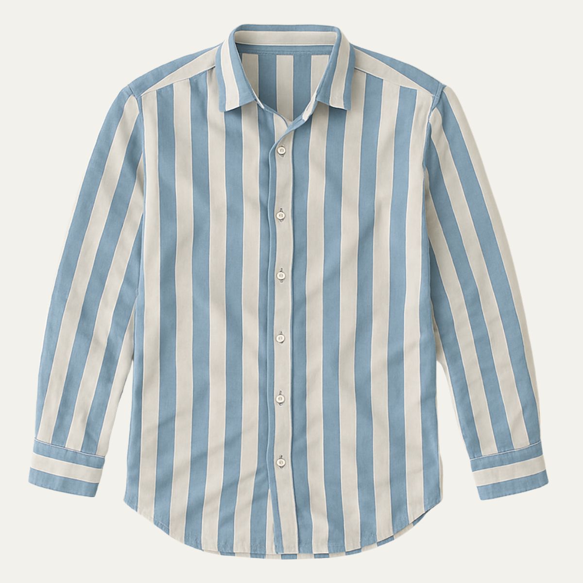 The Portwell Linen Stripe Shirt for Men
