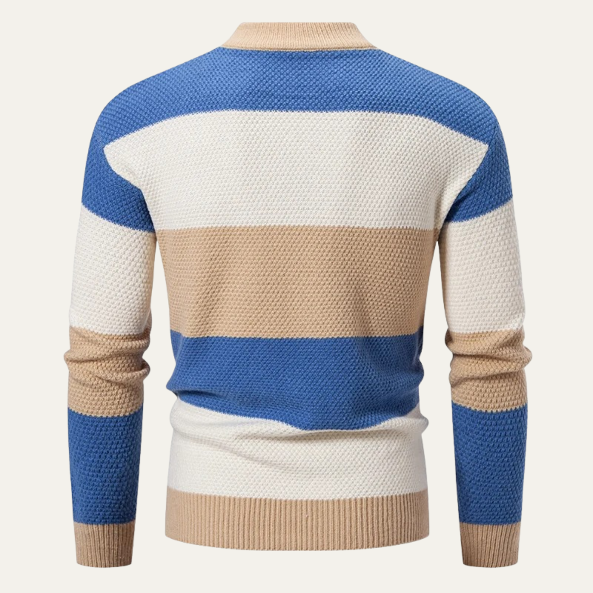 The San Candido Men’s Colour Block Patchwork Cable Knit Jumper