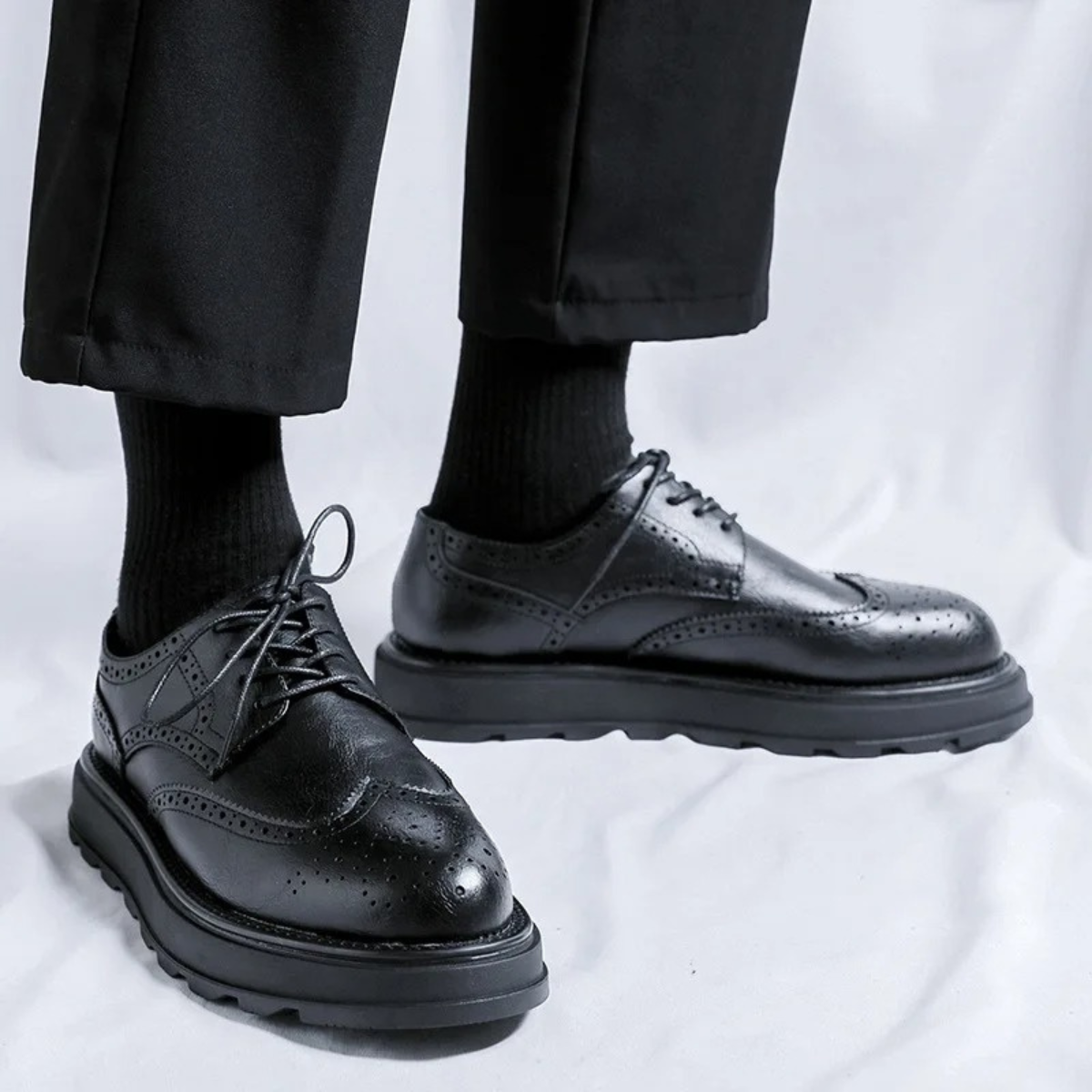 The Montalcino Men’s Leather Brogue Classic Lace Up Dress Shoes