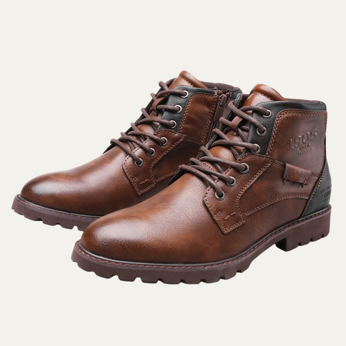 The Parma Men's Lace Up Vintage Leather Ankle Boots
