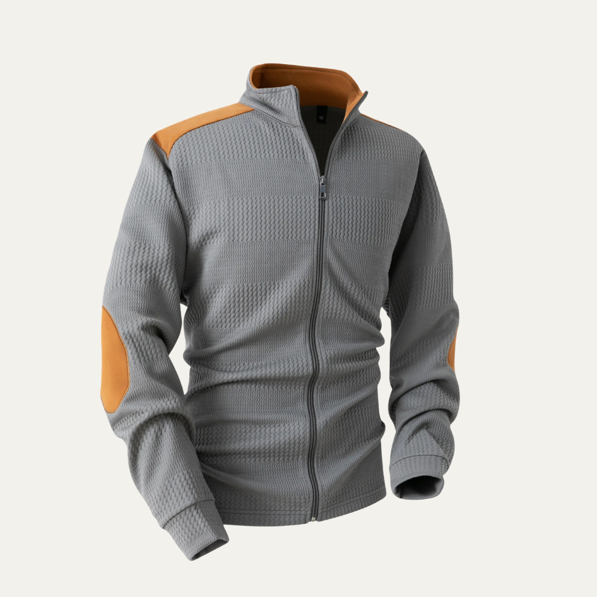The Locorotondo Men’s Lightweight Zip Up Stand Collar Knit Jacket