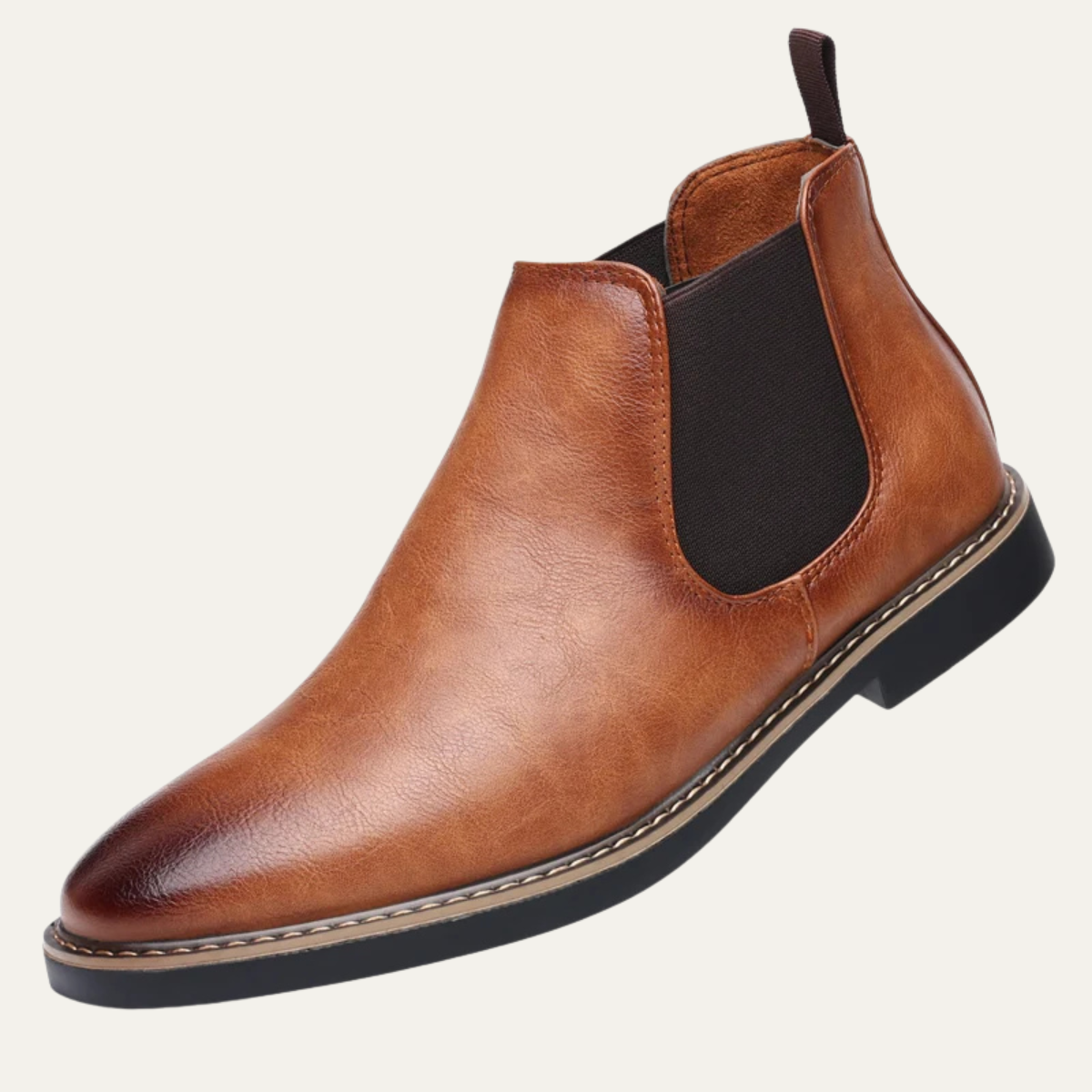 The Bergamo Men’s Slip On Vintage Leather Chelsea Boots