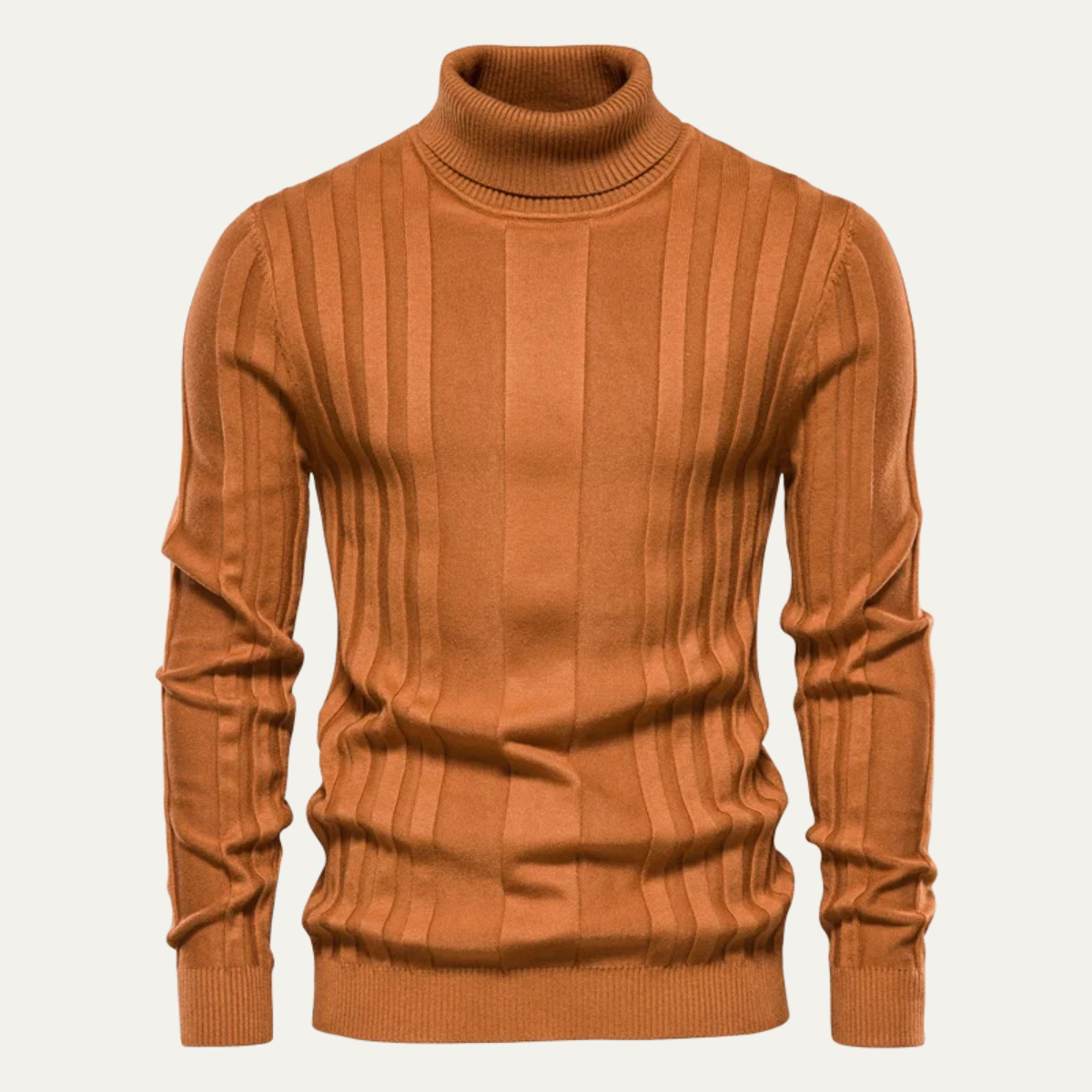 The Norwich Men’s Slim Fit Turtleneck Ribbed Jumper
