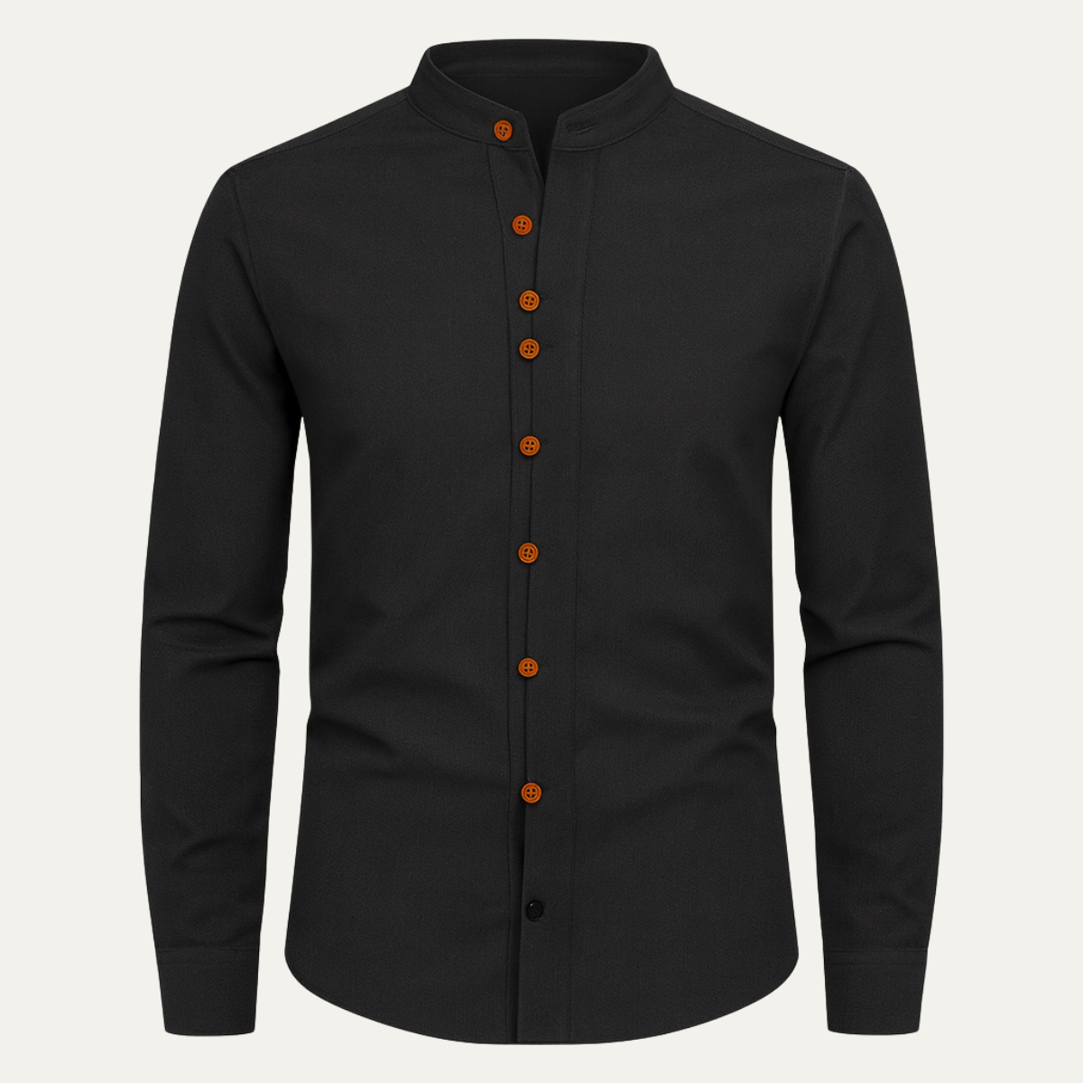 The Cavallino Men’s Stand Collar Button Up Linen Shirt