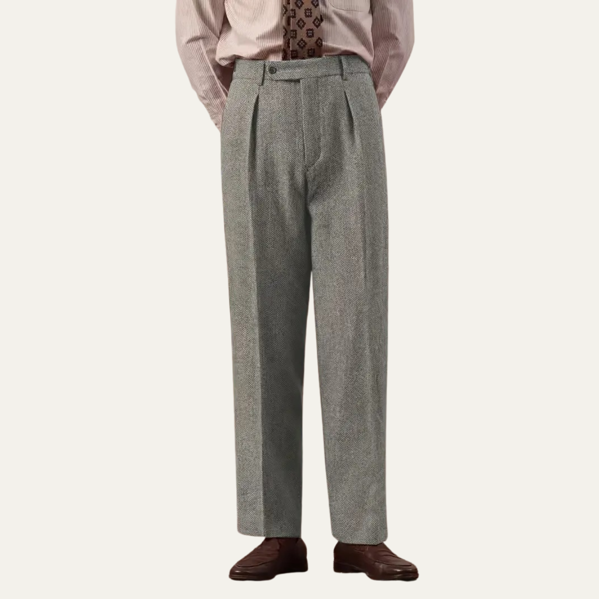 The Fairchild Men's Elegant Tailored High Waist Pleated Trousers