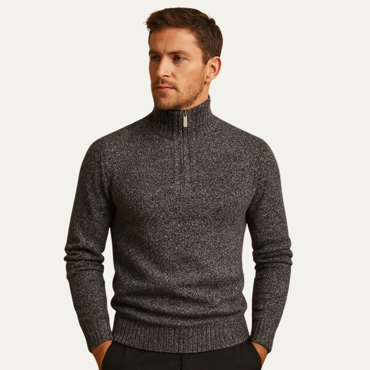 The Highland Quarter Zip Knit Jumper
