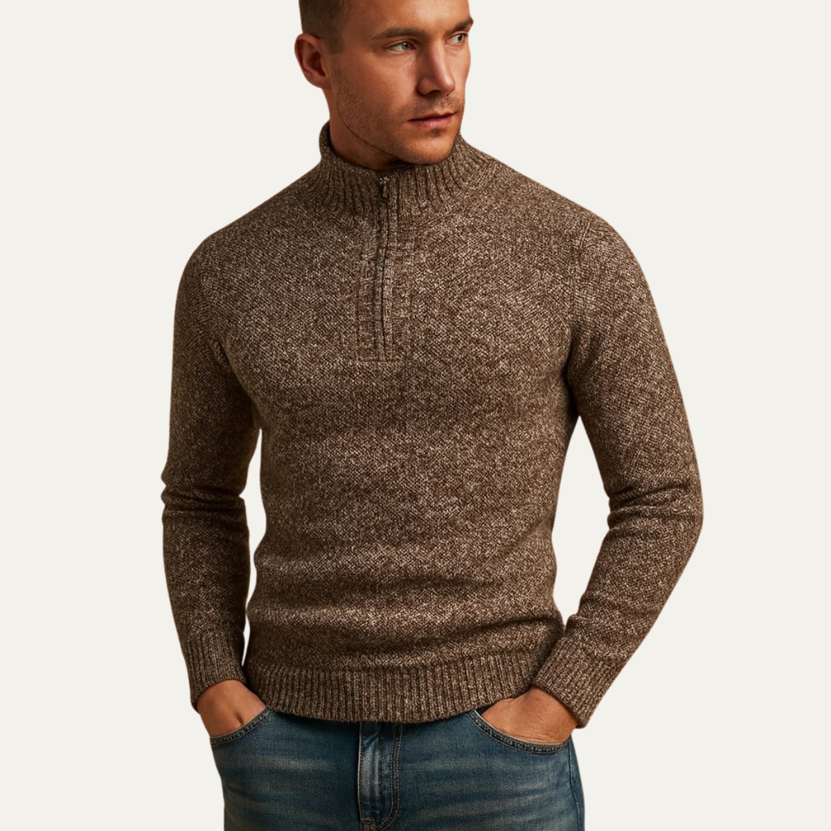 The Highland Quarter Zip Knit Jumper