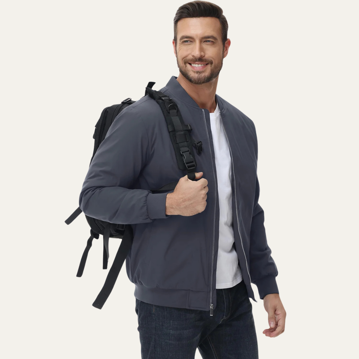 The Aldridge Men's Lightweight Zip Up Bomber Jacket