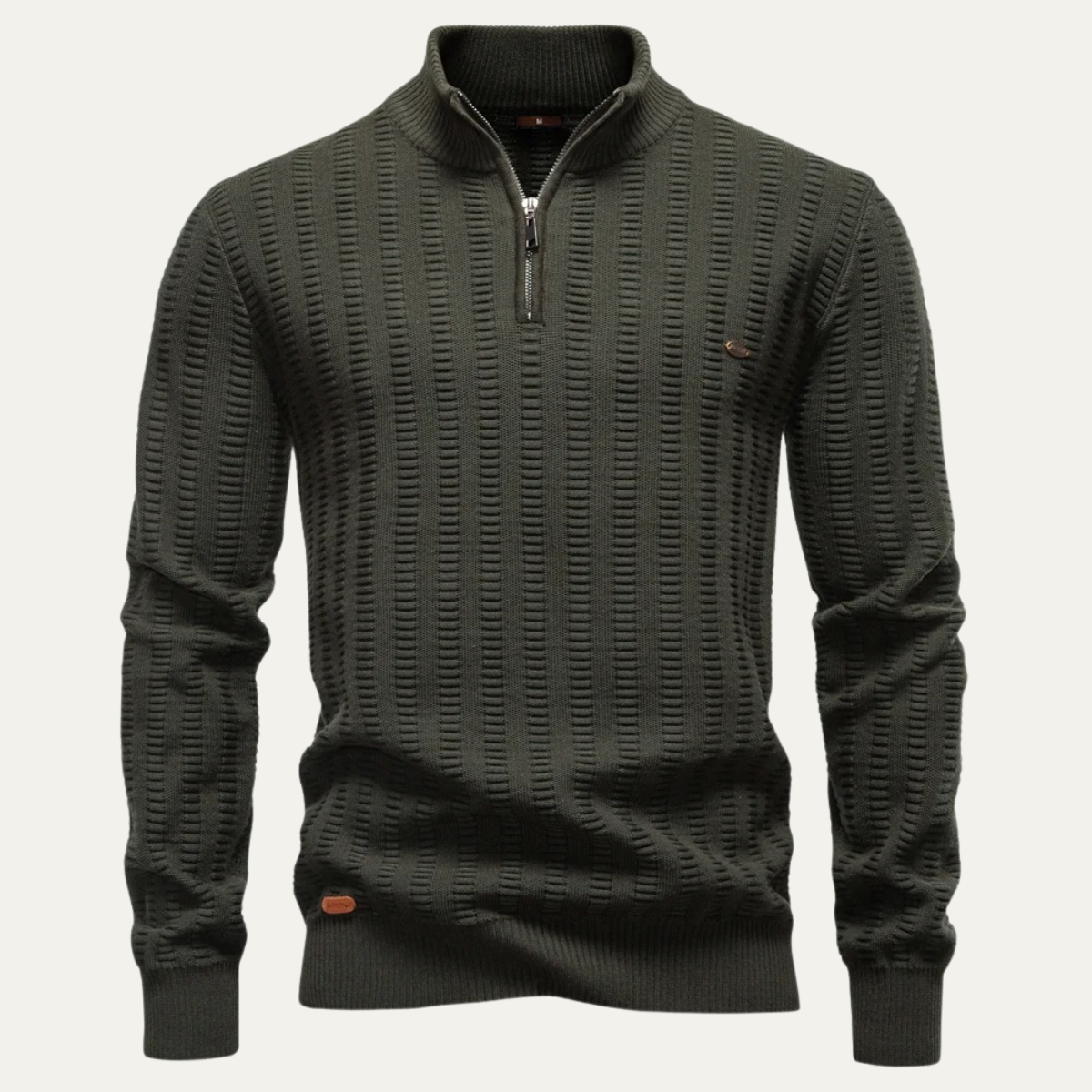 The Cotswold Men’s Half Zip Knit Winter Jumper