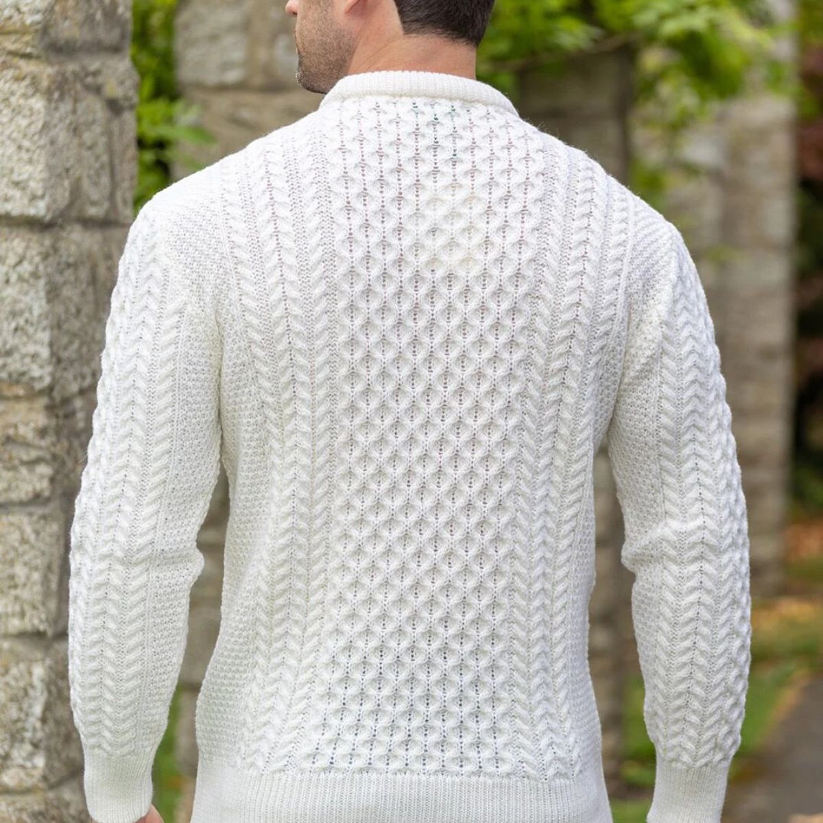 The Donegal Cable Knit Crew Neck Jumper for Men