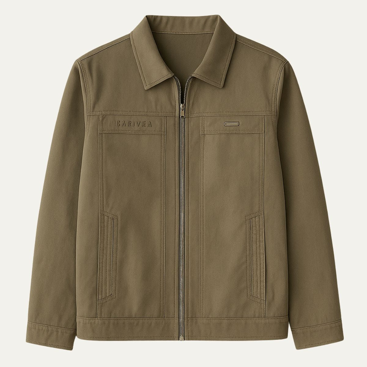 The Fairford Harrington Cotton Jacket with Zip Front for Men
