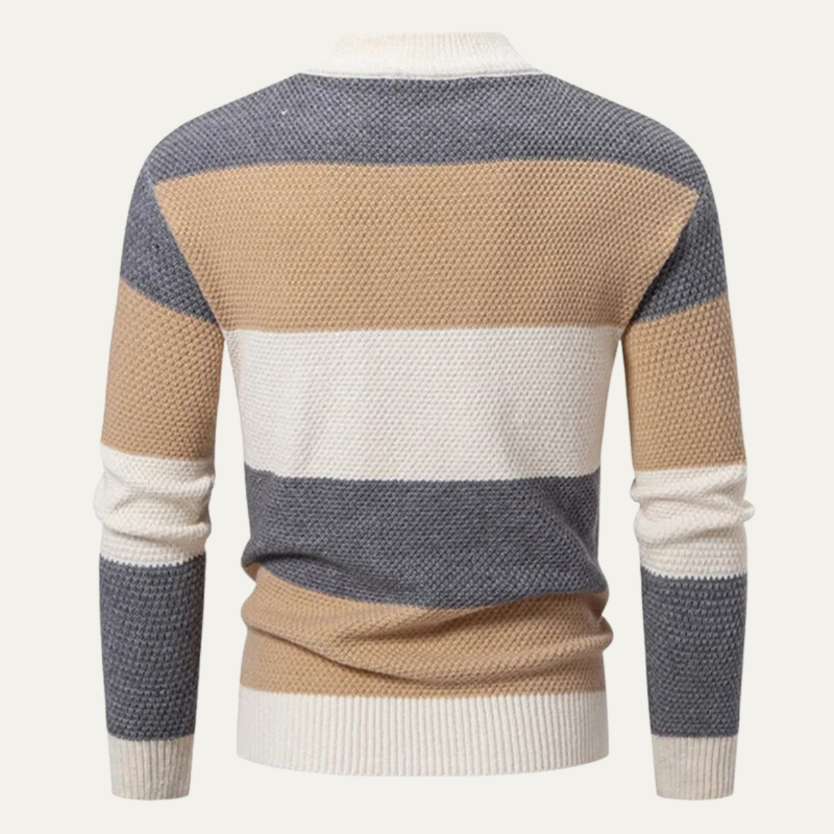 The San Candido Men’s Colour Block Patchwork Cable Knit Jumper