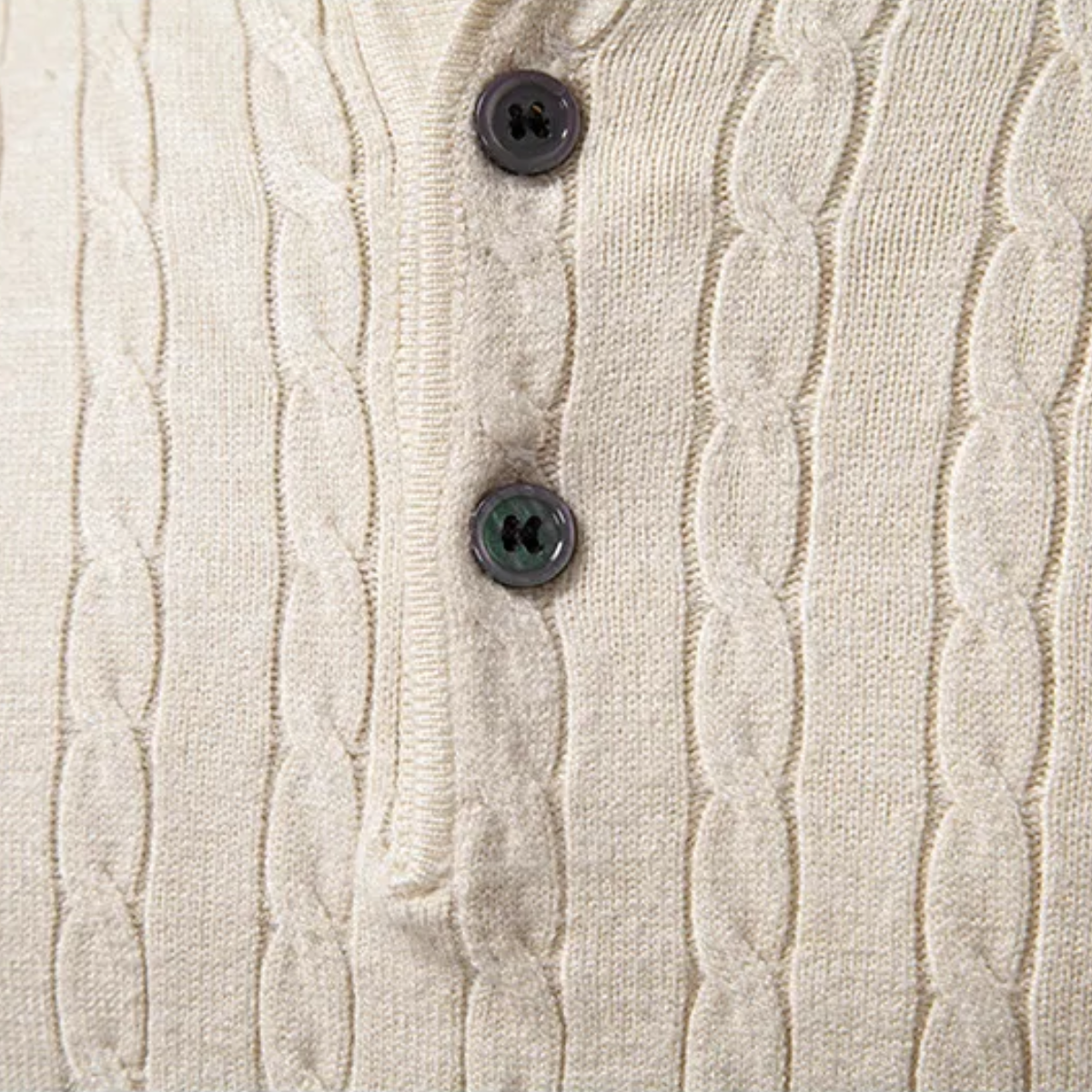 The Folkestone Men’s Trendy Buttoned Knit Polo Sweater