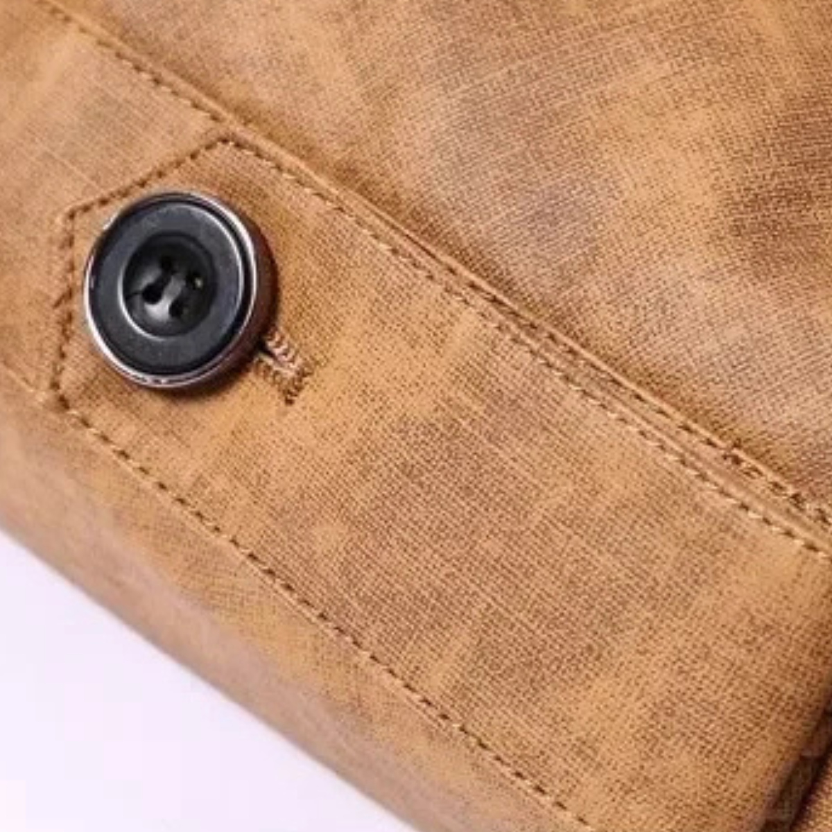 The Edinburgh Men’s Leather Warm Fleece Lined Winter Jacket – Warm Fleece-Lined Khaki Coat