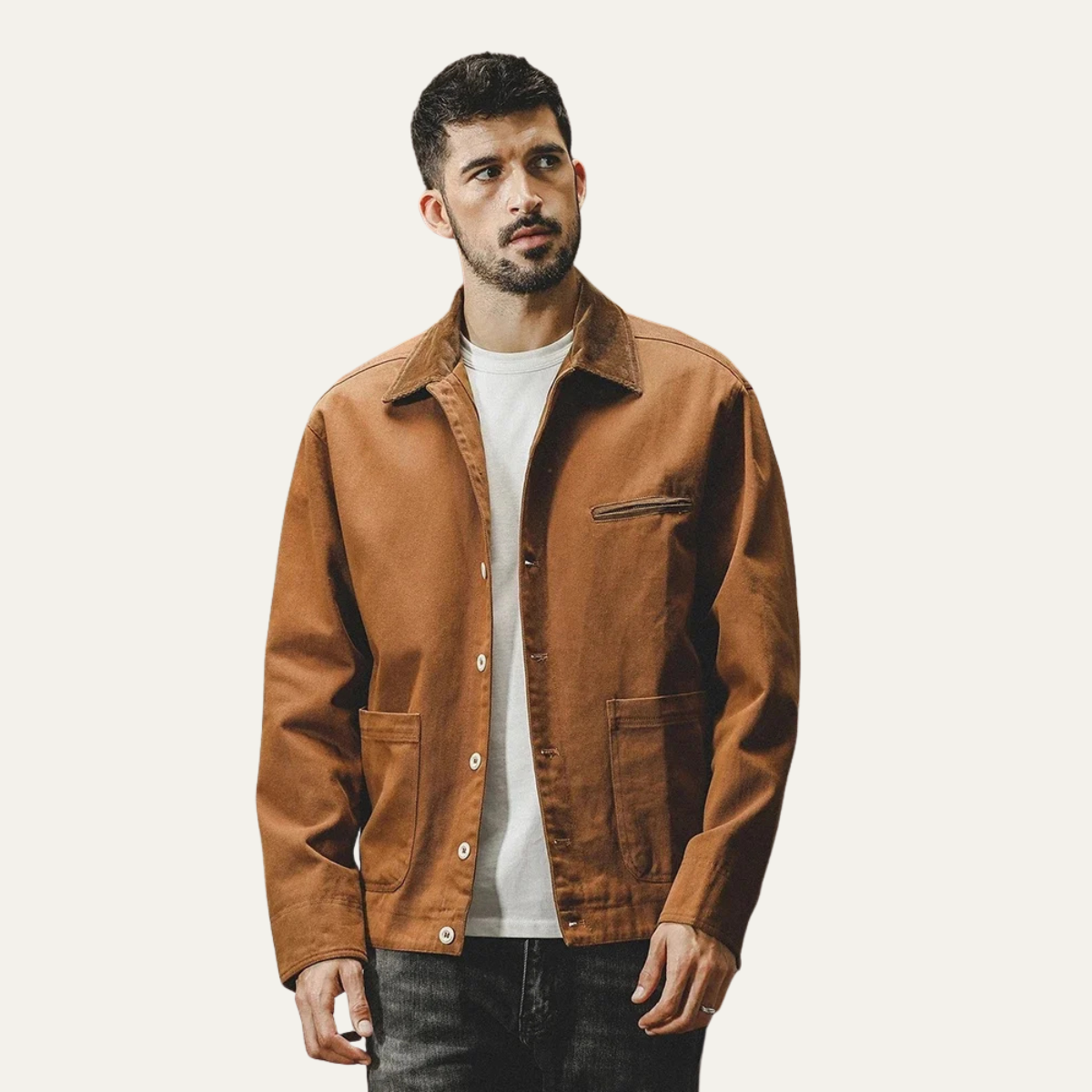 The Highclere Men’s Modern Casual Button Up Outerwear Jacket