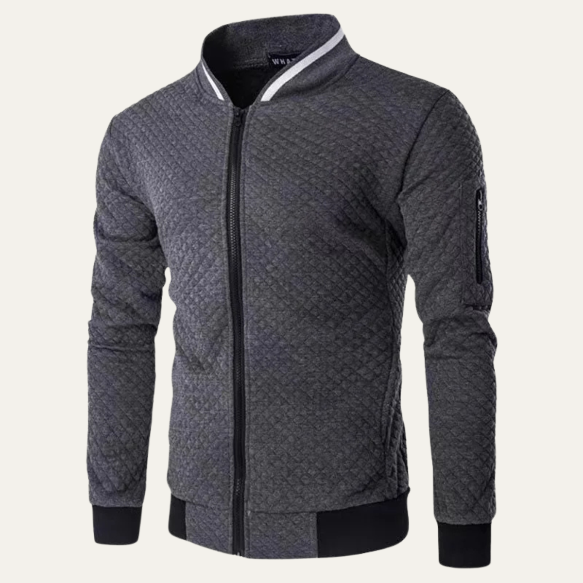 The Monopoli Men’s Lightweight Diamond Quilted Bomber Jacket