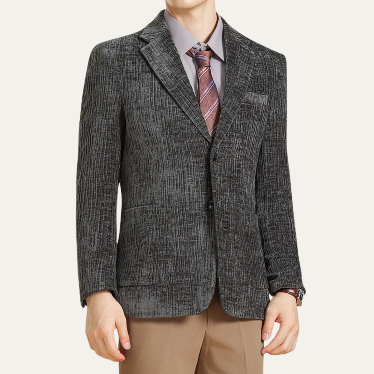 The Haddon Men’s Slim Fit Velvet Business Blazer Jacket