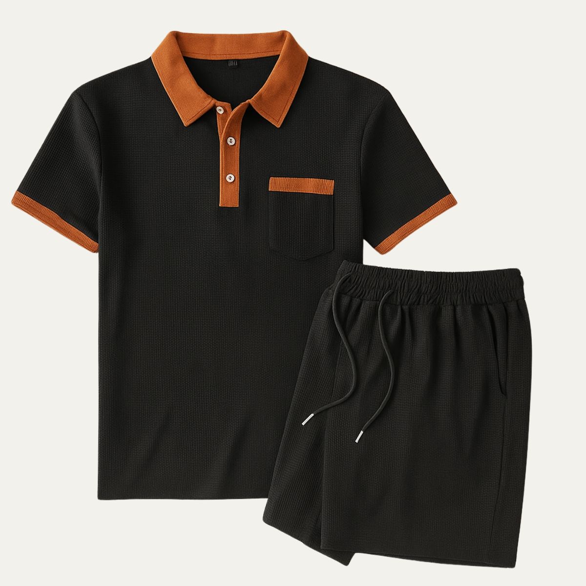 The Capri Cotton Set – Vintage Polo & Shorts Co ord for Men