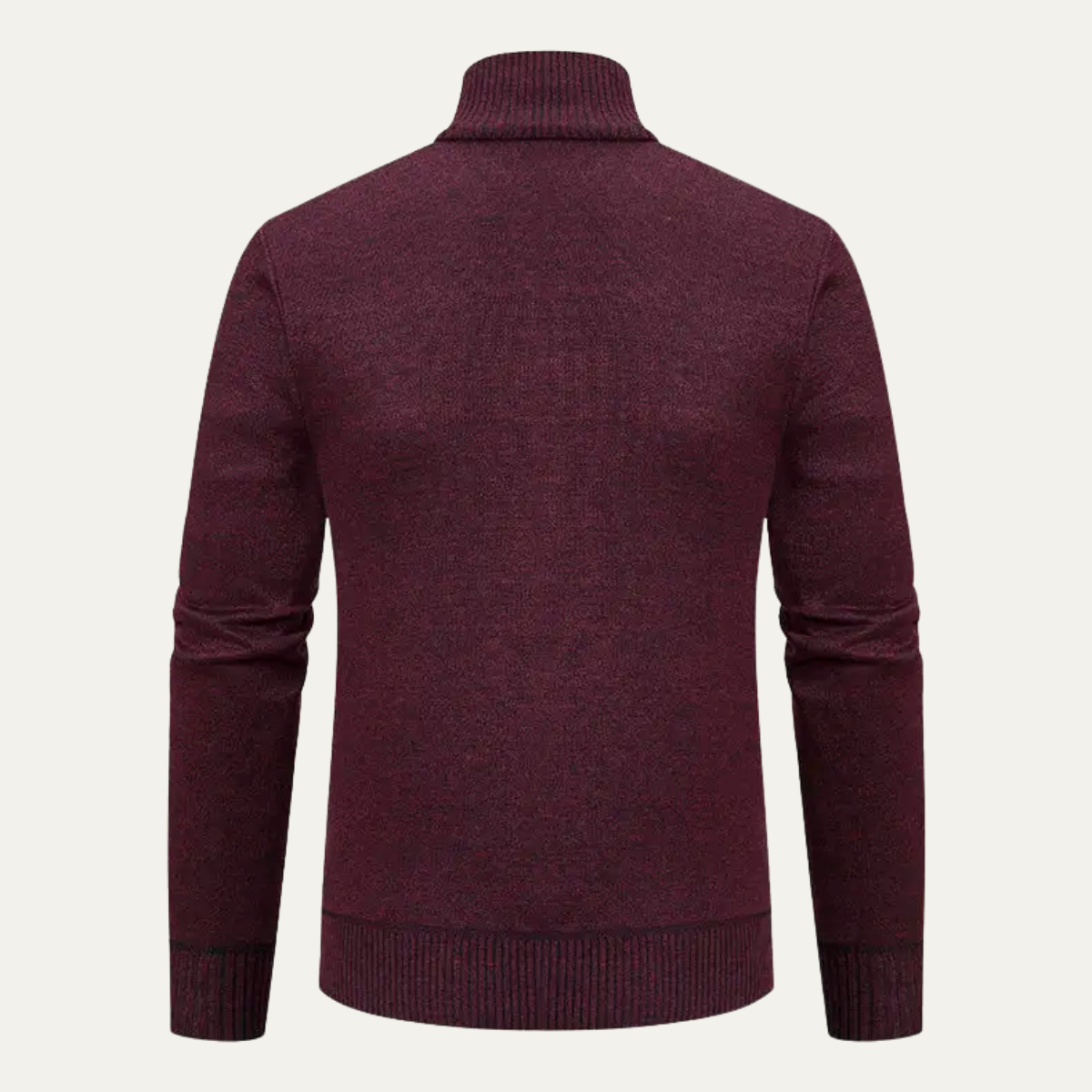 The Chianti Men’s High Neck Winter Zip Up Knit Cardigan