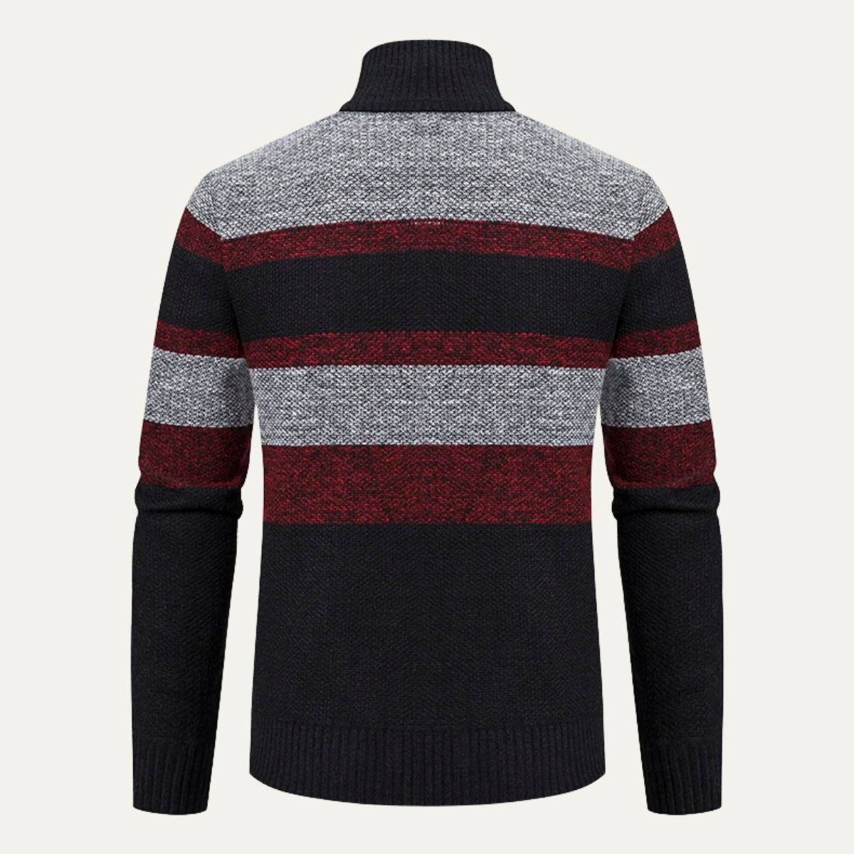 The Desenzano Men’s Knit Winter Striped Zip Cardigan