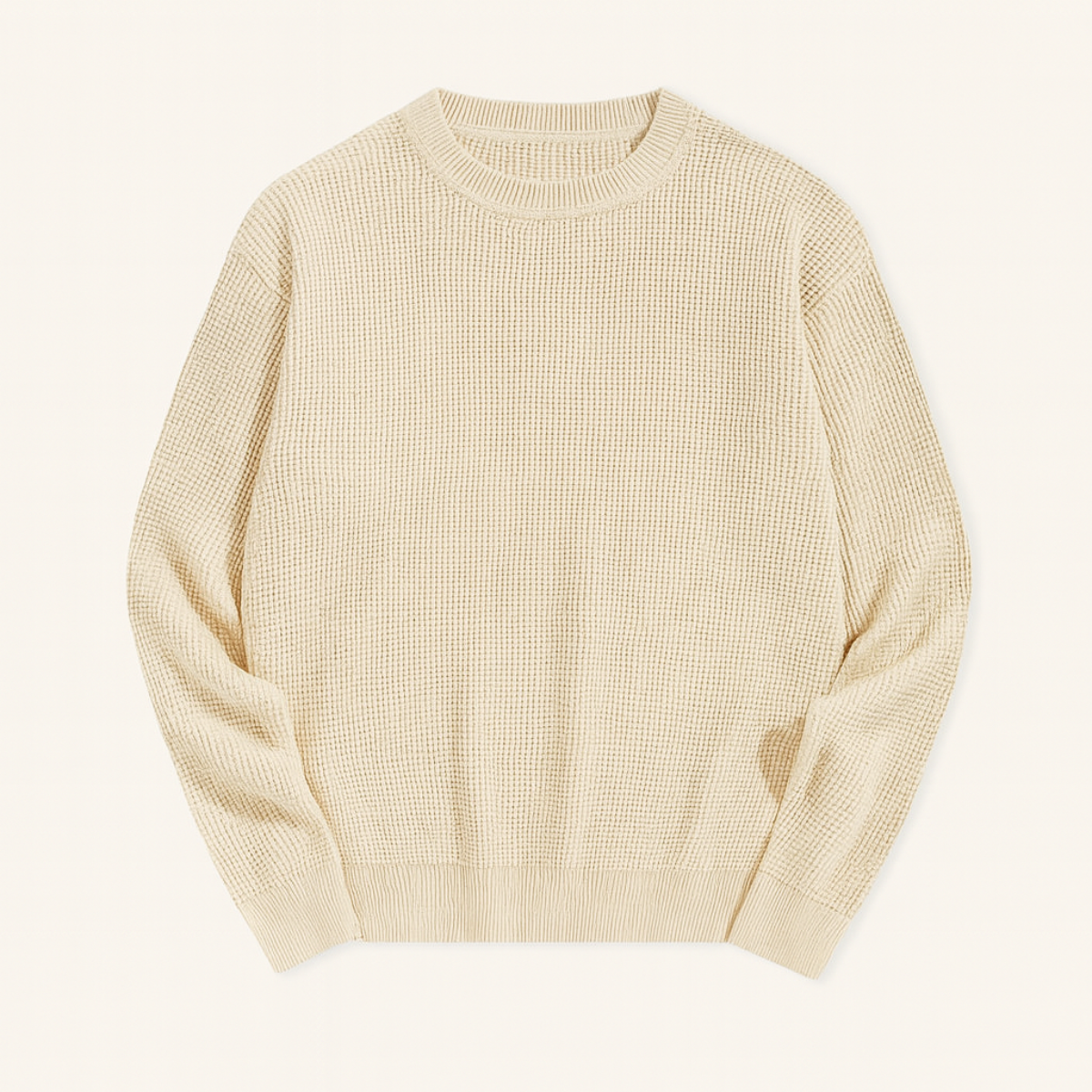 The Mayfair Men's Knit Jumper - Casual Textured Crew Neck