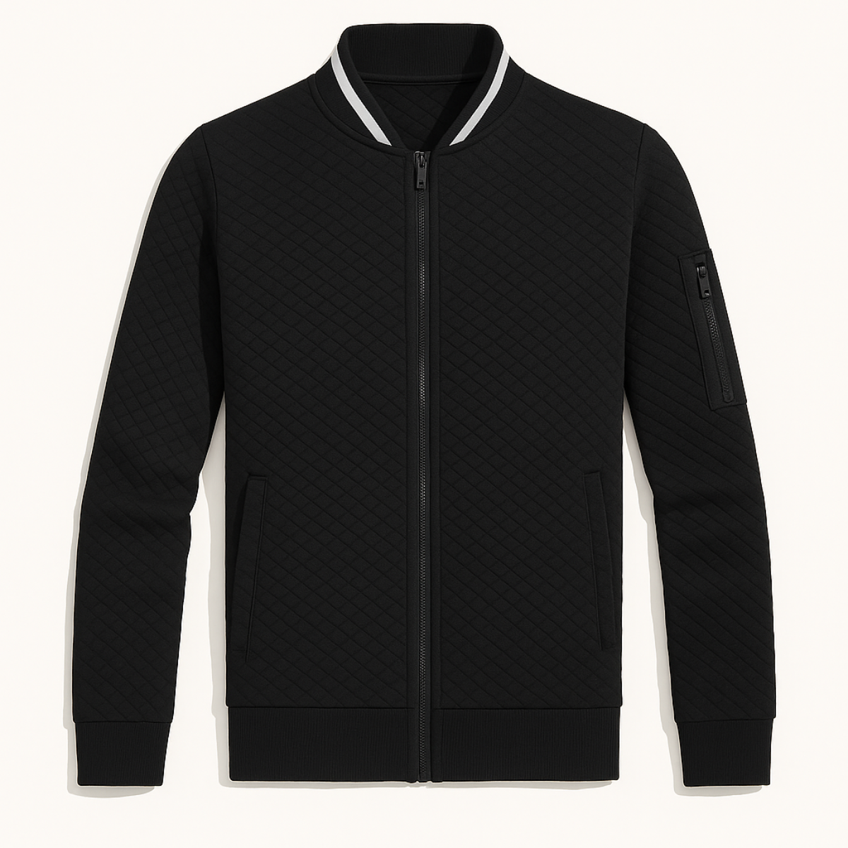 The Monopoli Men’s Lightweight Diamond Quilted Bomber Jacket