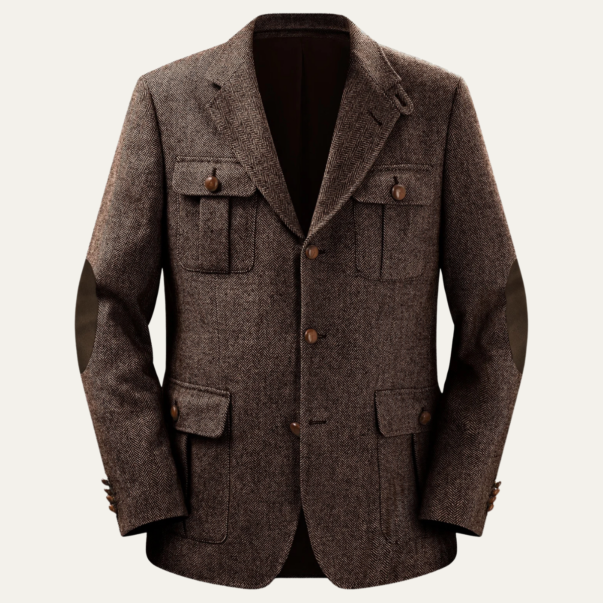 The Olbia Men’s Tweed Blazer Jacket with Elbow Patches