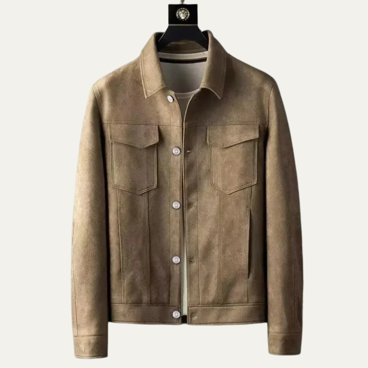 The Zurich Men's Classic Suede Jacket - Button Up Casual Coat