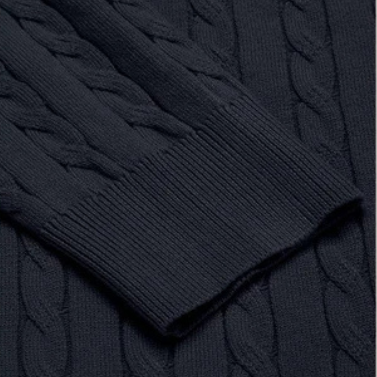 The Carcassonne Men’s Cable Knit Crew Neck Cotton Jumper