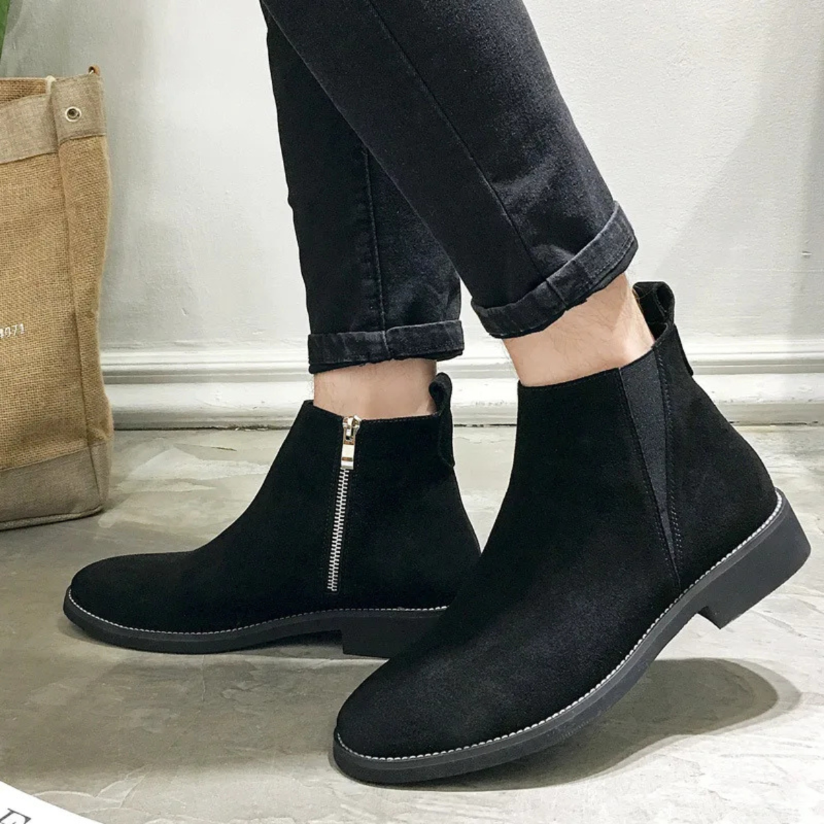 The Concorde Men’s Classic Suede Slip On Chelsea Boots