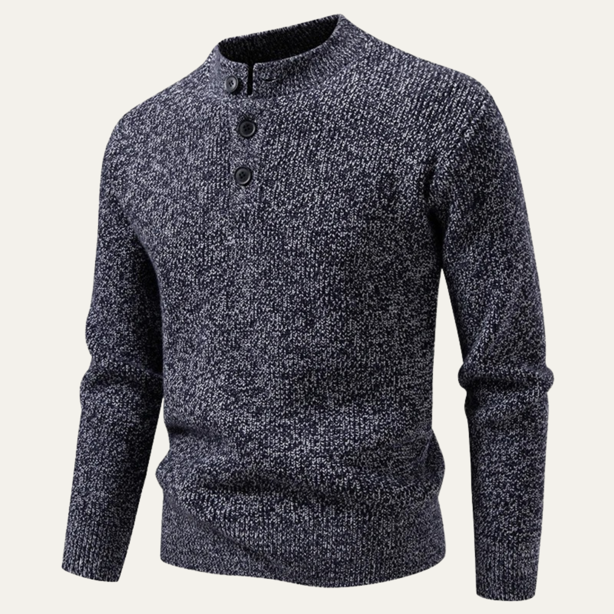 The Asciano Men’s Winter Warm Henley Knit Jumper