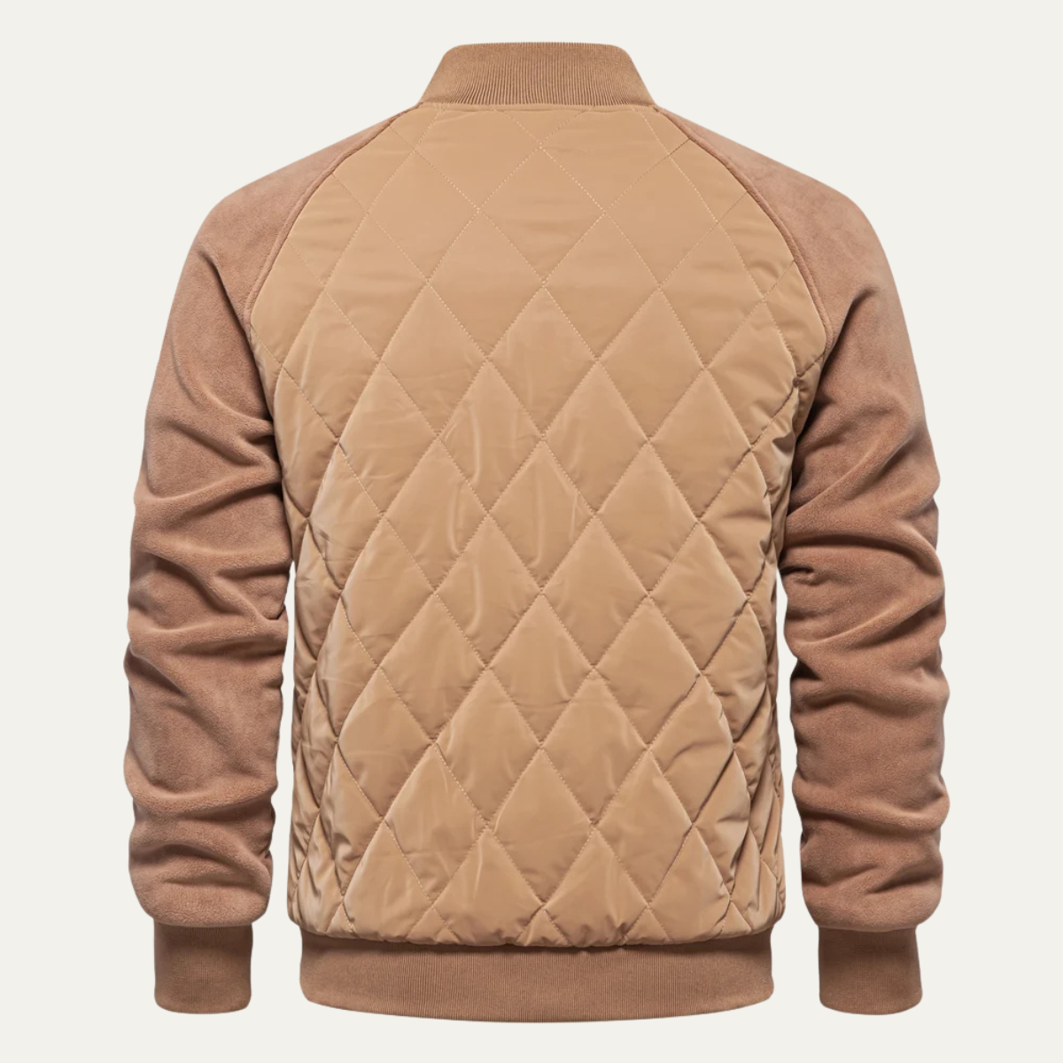 The Ryde Men’s Casual Patchwork Winter Quilted Bomber Jacket