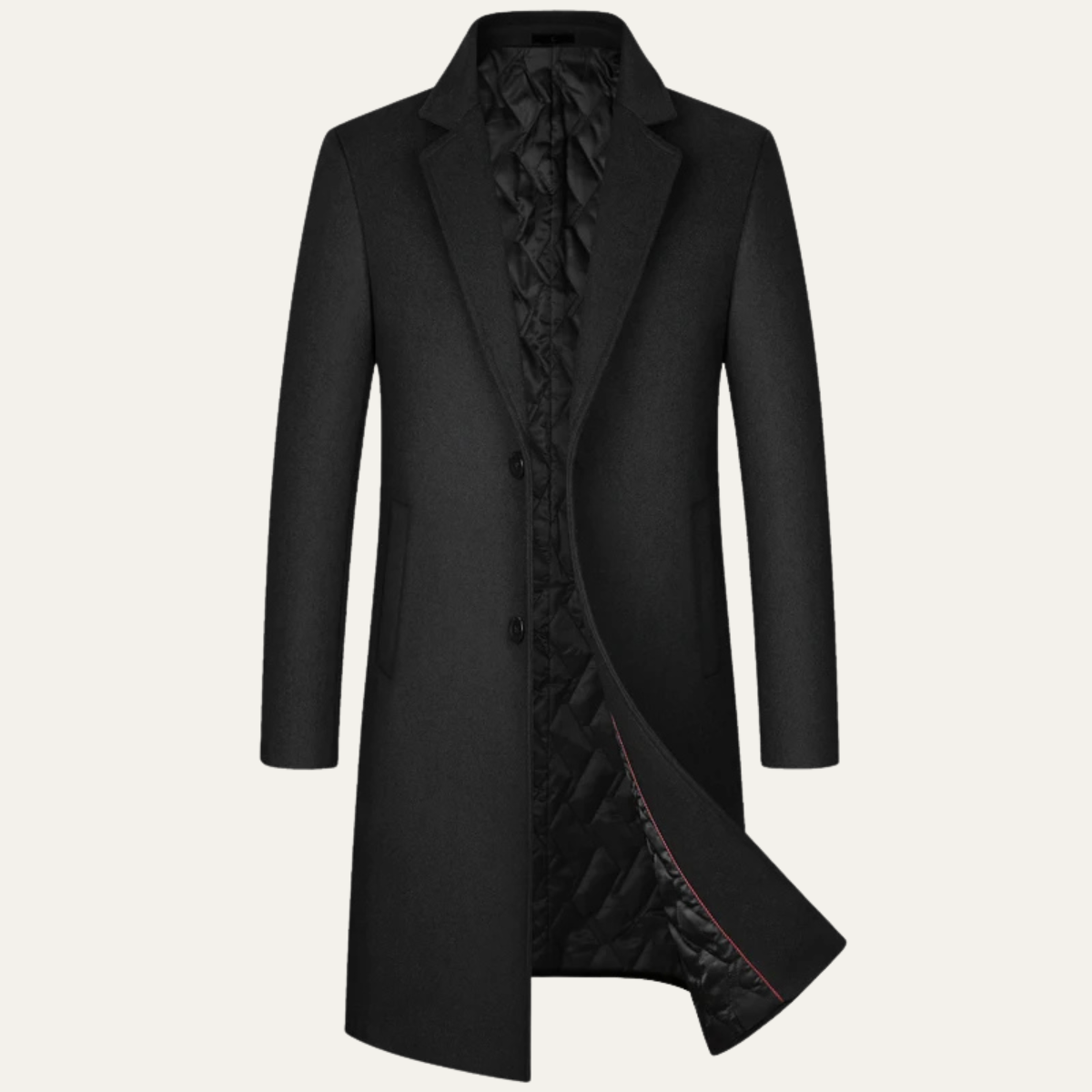 The Ascot Men's Elegant Wool Long Winter Smart Coat