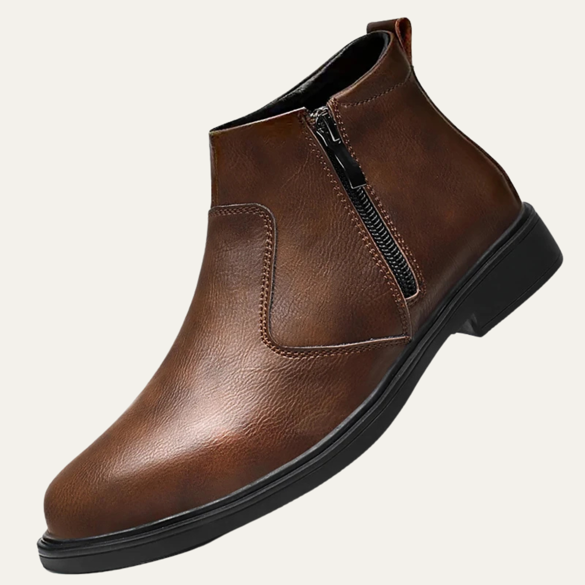 The Bracciano Men’s Classic Zip Leather Ankle Boots