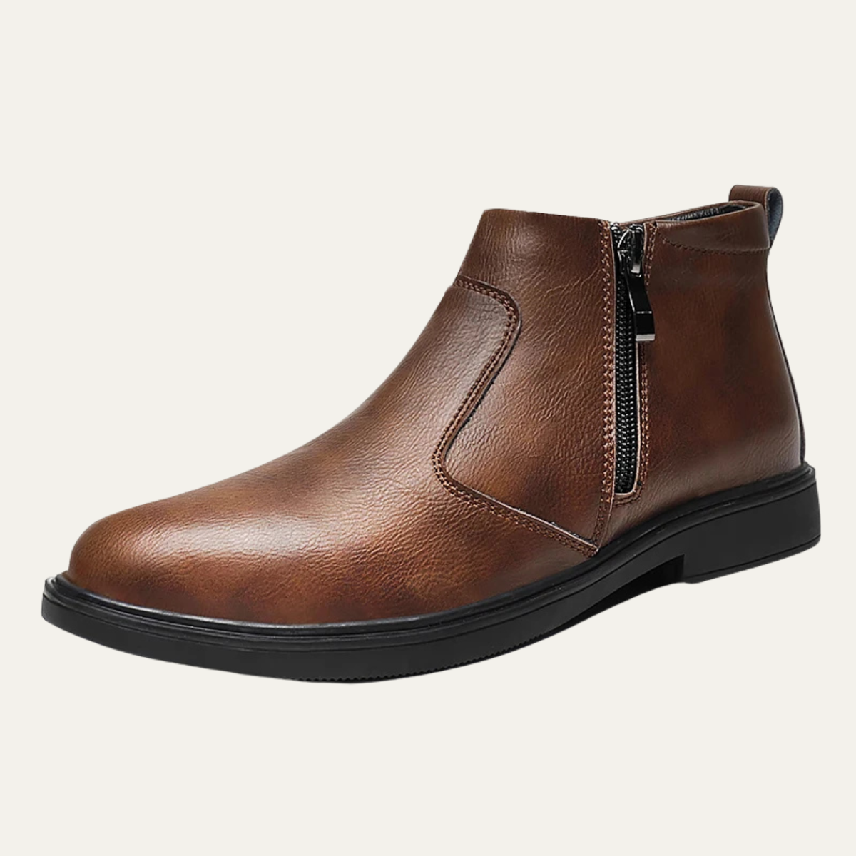 The Bracciano Men’s Classic Zip Leather Ankle Boots
