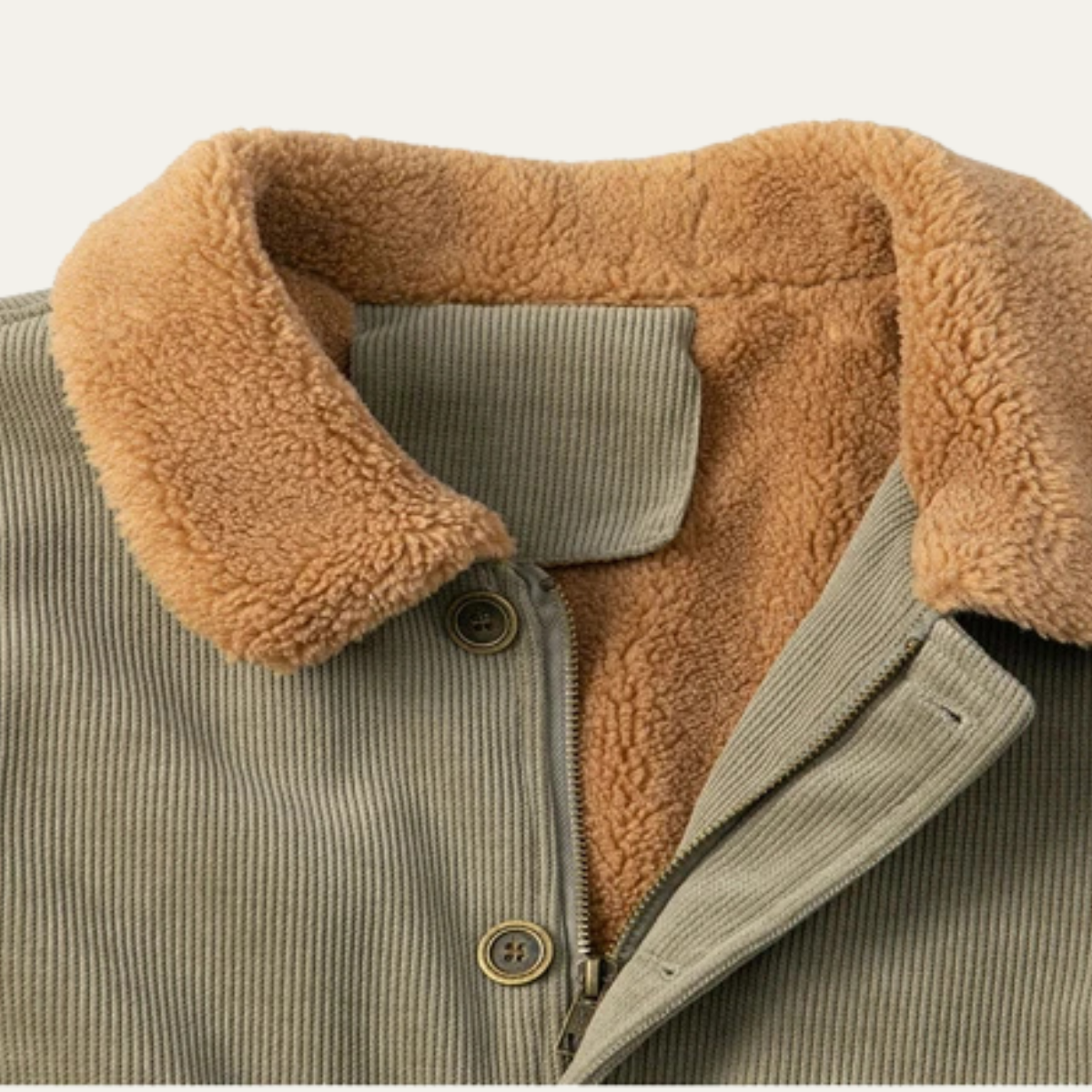 The Dorsoduro Men's Corduroy Sherpa Warm Winter Trucker Jacket