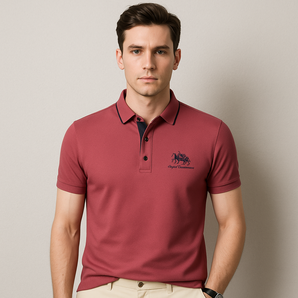 Men’s Classic Slim Fit Cotton Polo Shirt-The British Gentlemen