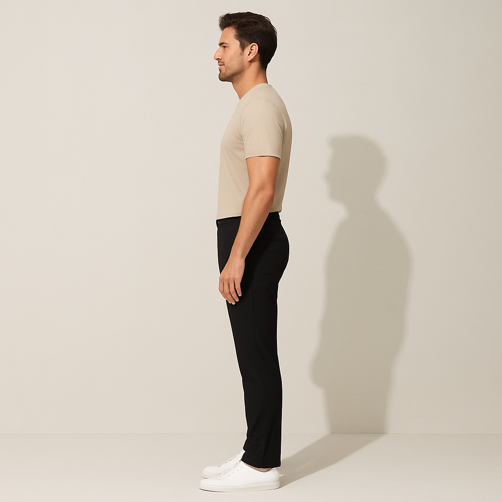 The Santorini Classic Chino Trousers For Men - Black