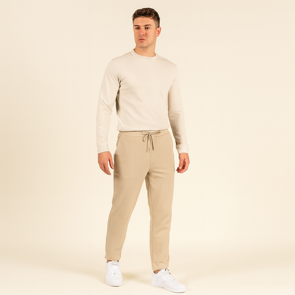 The Amalfi Classic Chino Trousers For Men - Brown
