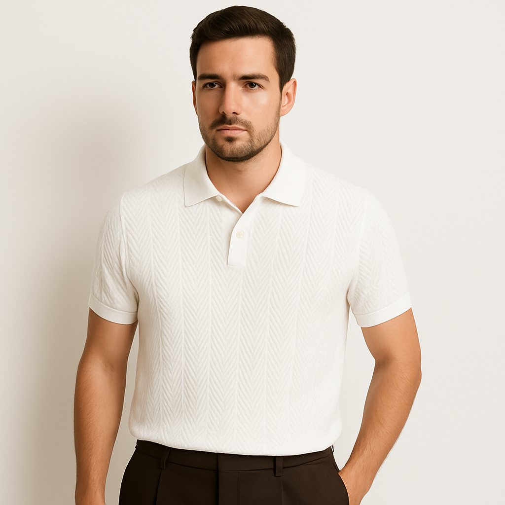 Men’s Casual Cotton Polo Shirt Vintage Style-The British Gentlemen